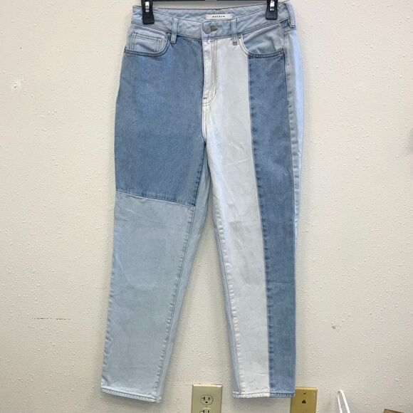 Pacsun mom jeans high rise Colorblock Denim Jeans size 27 - Picture 1 of 2